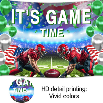 Football Backdrop for Photography, It's Game Time American Rugby Background for Soccer Lovers, Football Sports Theme Birthday Baby Shower Party Decorations Photo Studio Props 7x5ft - Backdrop BlissFootball Backdrop for Photography, It's Game Time American Rugby Background for Soccer Lovers, Football Sports Theme Birthday Baby Shower Party Decorations Photo Studio Props 7x5ft