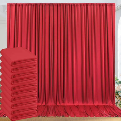 50 ft x 10 ft Wrinkle Free White Backdrop Curtain for Wedding Parties, Polyester Photo Backdrop Drapes for Baby Shower Birthday Party Backdrop Stand, Bulk Thick Background Curtains, 5x10FT 10 Panels - Backdrop Bliss50 ft x 10 ft Wrinkle Free White Backdrop Curtain for Wedding Parties, Polyester Photo Backdrop Drapes for Baby Shower Birthday Party Backdrop Stand, Bulk Thick Background Curtains, 5x10FT 10 Panels