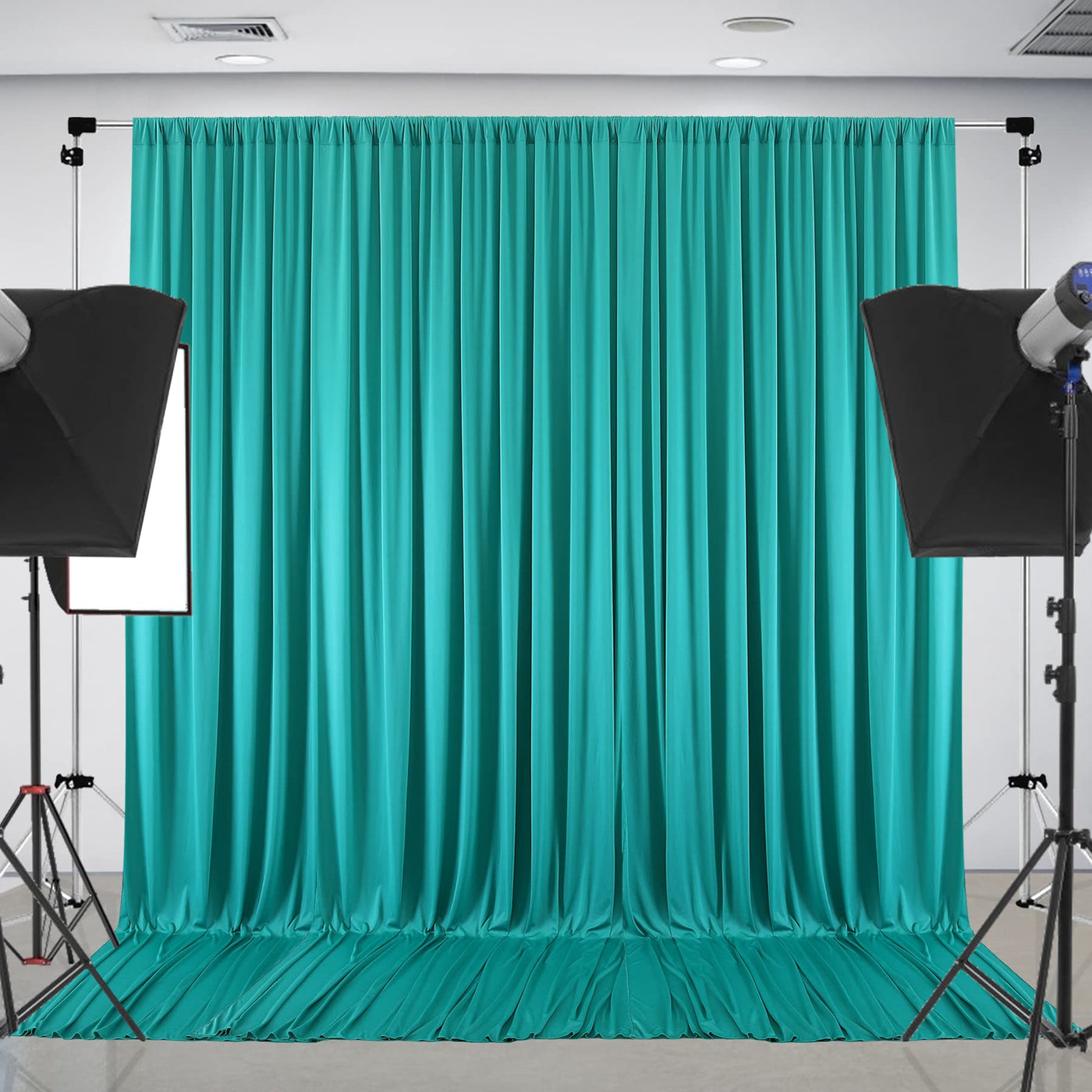 50 ft x 10 ft Wrinkle Free White Backdrop Curtain for Wedding Parties, Polyester Photo Backdrop Drapes for Baby Shower Birthday Party Backdrop Stand, Bulk Thick Background Curtains, 5x10FT 10 Panels - Backdrop Bliss50 ft x 10 ft Wrinkle Free White Backdrop Curtain for Wedding Parties, Polyester Photo Backdrop Drapes for Baby Shower Birthday Party Backdrop Stand, Bulk Thick Background Curtains, 5x10FT 10 Panels