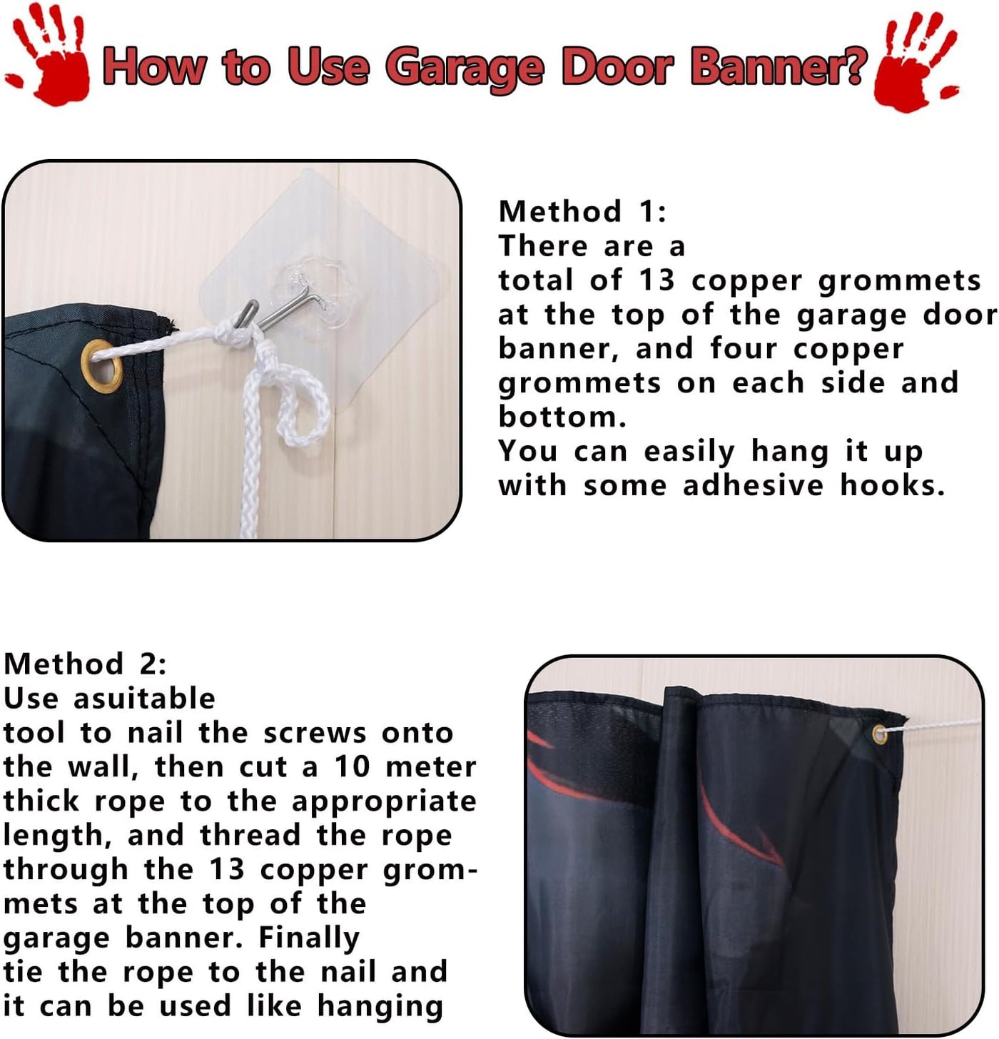 Trgowaul Happy Halloween Decorations - Black & Red Garage Door Cover, Large Grim Reaper Banner (16 * 7 ft) for Outdoor Parties & Photography Background - Backdrop BlissTrgowaul Happy Halloween Decorations - Black & Red Garage Door Cover, Large Grim Reaper Banner (16 * 7 ft) for Outdoor Parties & Photography Background