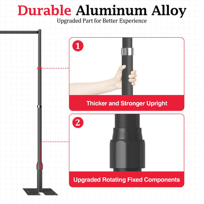 EMART Pipe and Drape Backdrop Stand Kit, 8.9ftx10ft Heavy Duty Adjustable Photo Background, Metal Frame with Flat Base for Wedding, Birthday Party, Banquet Decorations - Silver - Backdrop BlissEMART Pipe and Drape Backdrop Stand Kit, 8.9ftx10ft Heavy Duty Adjustable Photo Background, Metal Frame with Flat Base for Wedding, Birthday Party, Banquet Decorations - Silver
