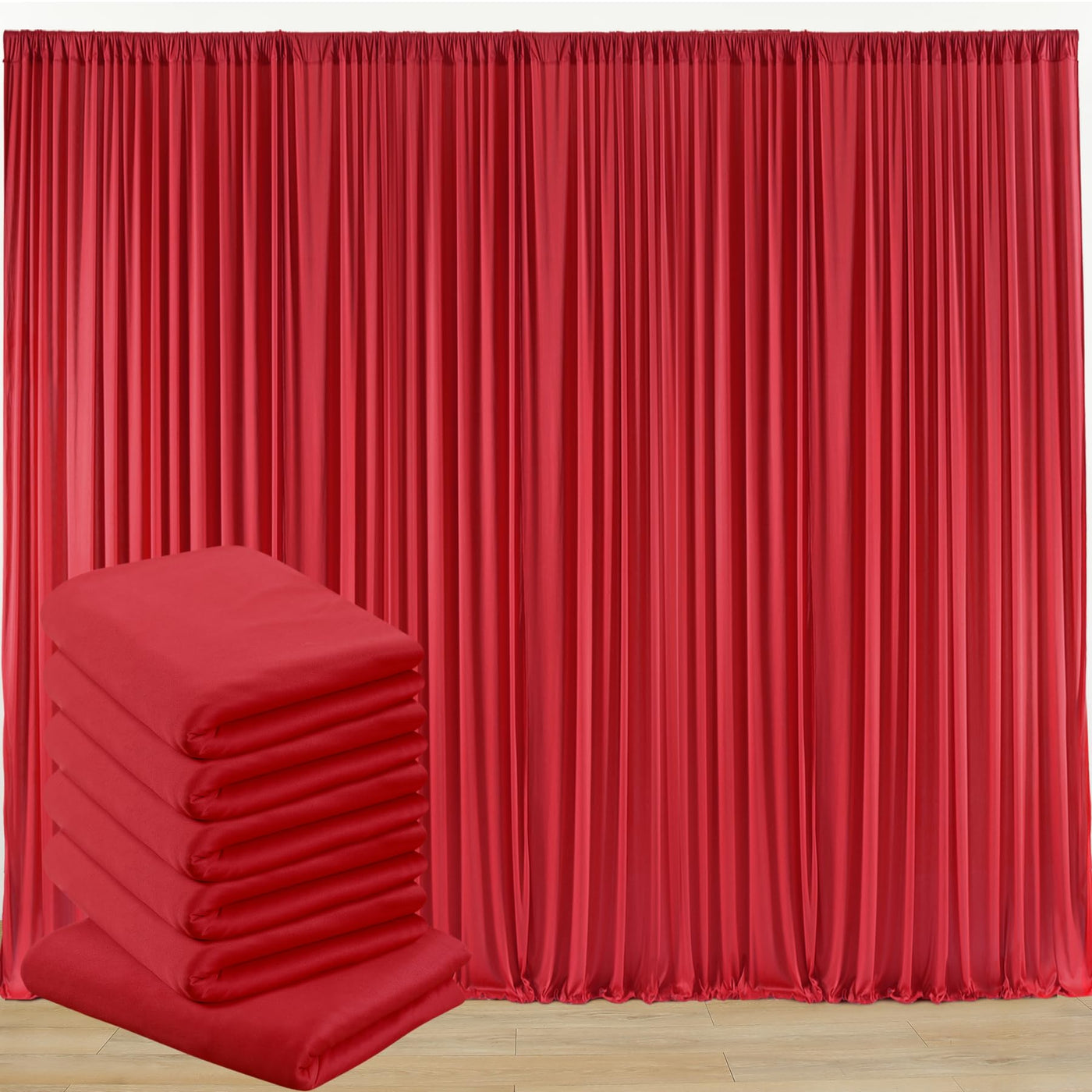 50 ft x 10 ft Wrinkle Free White Backdrop Curtain for Wedding Parties, Polyester Photo Backdrop Drapes for Baby Shower Birthday Party Backdrop Stand, Bulk Thick Background Curtains, 5x10FT 10 Panels - Backdrop Bliss50 ft x 10 ft Wrinkle Free White Backdrop Curtain for Wedding Parties, Polyester Photo Backdrop Drapes for Baby Shower Birthday Party Backdrop Stand, Bulk Thick Background Curtains, 5x10FT 10 Panels