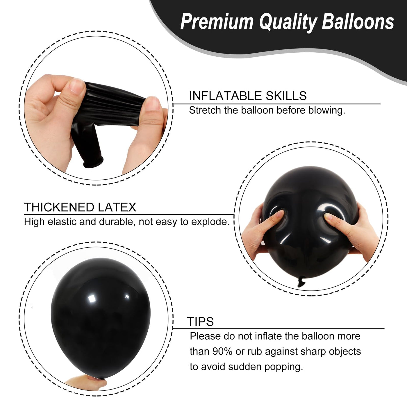 RUBFAC 135pcs Gold Balloons Different Sizes 18 12 10 5 Inch for Garland Arch, Latex Metallic Balloon for Birthday Graduation Party Wedding Decorations Backdrop Bliss