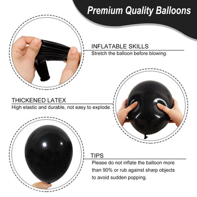 RUBFAC 135pcs Gold Balloons Different Sizes 18 12 10 5 Inch for Garland Arch, Latex Metallic Balloon for Birthday Graduation Party Wedding Decorations Backdrop Bliss