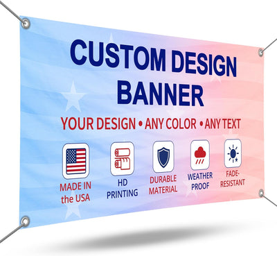 Personalized Custom Vinyl Banner 3–10 ft – Printed Sign for Indoor or Outdoor Use – Large Custom Banner for Business, Birthday, Event, or Party Decoration, 1PC - Backdrop BlissPersonalized Custom Vinyl Banner 3–10 ft – Printed Sign for Indoor or Outdoor Use – Large Custom Banner for Business, Birthday, Event, or Party Decoration, 1PC