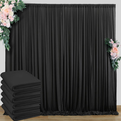 50 ft x 10 ft Wrinkle Free White Backdrop Curtain for Wedding Parties, Polyester Photo Backdrop Drapes for Baby Shower Birthday Party Backdrop Stand, Bulk Thick Background Curtains, 5x10FT 10 Panels - Backdrop Bliss50 ft x 10 ft Wrinkle Free White Backdrop Curtain for Wedding Parties, Polyester Photo Backdrop Drapes for Baby Shower Birthday Party Backdrop Stand, Bulk Thick Background Curtains, 5x10FT 10 Panels