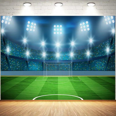 Football Happy Birthday Backdrop Banner Game Time Photography Background Fire Football Basketball Soccer Birthday Banner Decoration 7x5Ft Backdrop Bliss