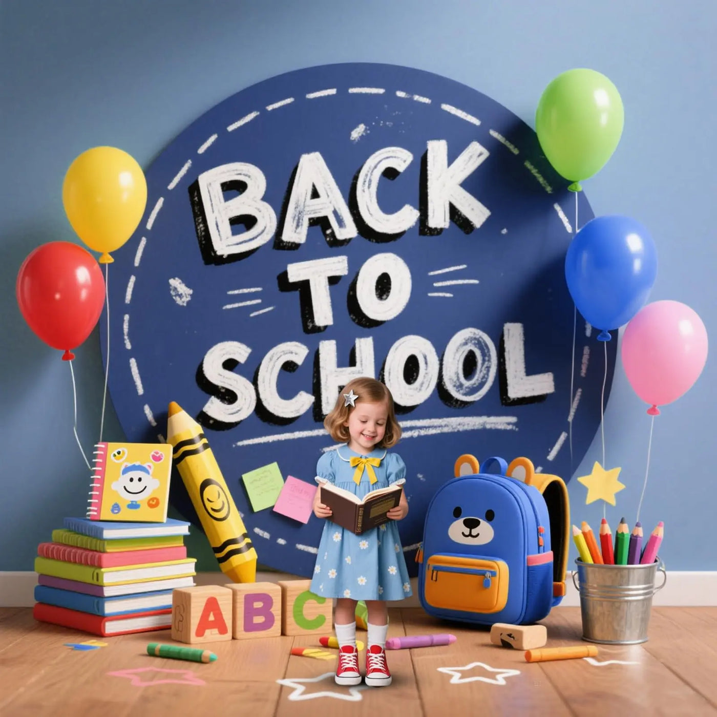 7.2FT Navy Blue Round Backdrop Cover for 5 to 7.2ft Circle Arch Stand - Haefoo Back to School Decoration Circle Backdrop Cover for Birthday, Wedding, Baby Shower Photography Background Party Decor Backdrop Bliss