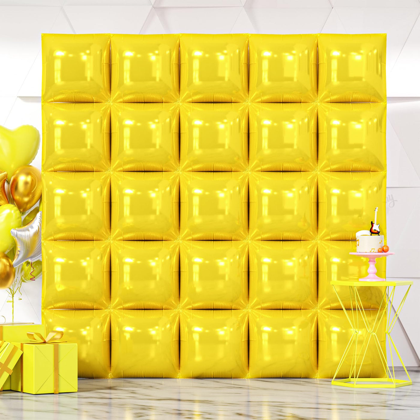 NISOCY 48PCS Green Square Foil Balloons Wall Backdrop Double Sided Green Balloons Tunnel Arch Kit for Baby Shower Birthday Anniversary Summer Party Decoration Backdrop Bliss