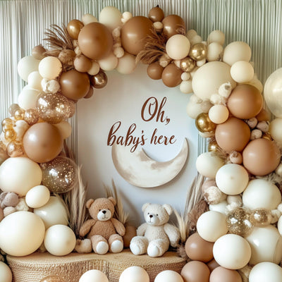 RUBFAC 135pcs Gold Balloons Different Sizes 18 12 10 5 Inch for Garland Arch, Latex Metallic Balloon for Birthday Graduation Party Wedding Decorations Backdrop Bliss