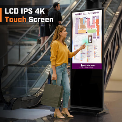 43 Inch Indoor Floor Standing Digital Signage Advertising Display Kiosk LCD Screen Commercial Totem Android System Vertical Poster with Auto Media Player - Backdrop Bliss43 Inch Indoor Floor Standing Digital Signage Advertising Display Kiosk LCD Screen Commercial Totem Android System Vertical Poster with Auto Media Player