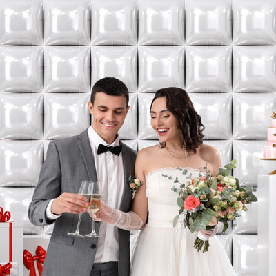 NISOCY 48PCS Green Square Foil Balloons Wall Backdrop Double Sided Green Balloons Tunnel Arch Kit for Baby Shower Birthday Anniversary Summer Party Decoration Backdrop Bliss