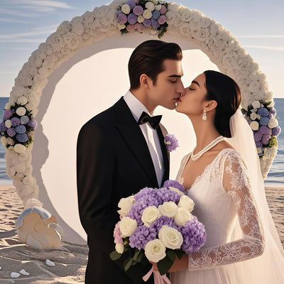 7.5FT Royal Blue Round Wedding Backdrop Cover,Circle Balloon Arch Backgound Stand Cover for Birthday Party Baby Shower Halloween Decoration (Royal Blue) - Backdrop Bliss7.5FT Royal Blue Round Wedding Backdrop Cover,Circle Balloon Arch Backgound Stand Cover for Birthday Party Baby Shower Halloween Decoration (Royal Blue)