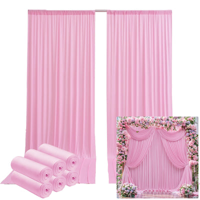 40FTx12FT White Wrinkle - Free Wedding Backdrop Curtain - Silky Washable White Polyester Drapes for Baby Showers, Birthday Parties, Photography, and Wedding Receptions - 8 Panels 5FTx12FT - Backdrop Bliss40FTx12FT White Wrinkle - Free Wedding Backdrop Curtain - Silky Washable White Polyester Drapes for Baby Showers, Birthday Parties, Photography, and Wedding Receptions - 8 Panels 5FTx12FT