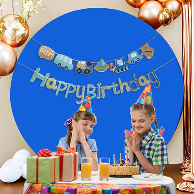 7.5FT Royal Blue Round Wedding Backdrop Cover,Circle Balloon Arch Backgound Stand Cover for Birthday Party Baby Shower Halloween Decoration (Royal Blue) - Backdrop Bliss7.5FT Royal Blue Round Wedding Backdrop Cover,Circle Balloon Arch Backgound Stand Cover for Birthday Party Baby Shower Halloween Decoration (Royal Blue)