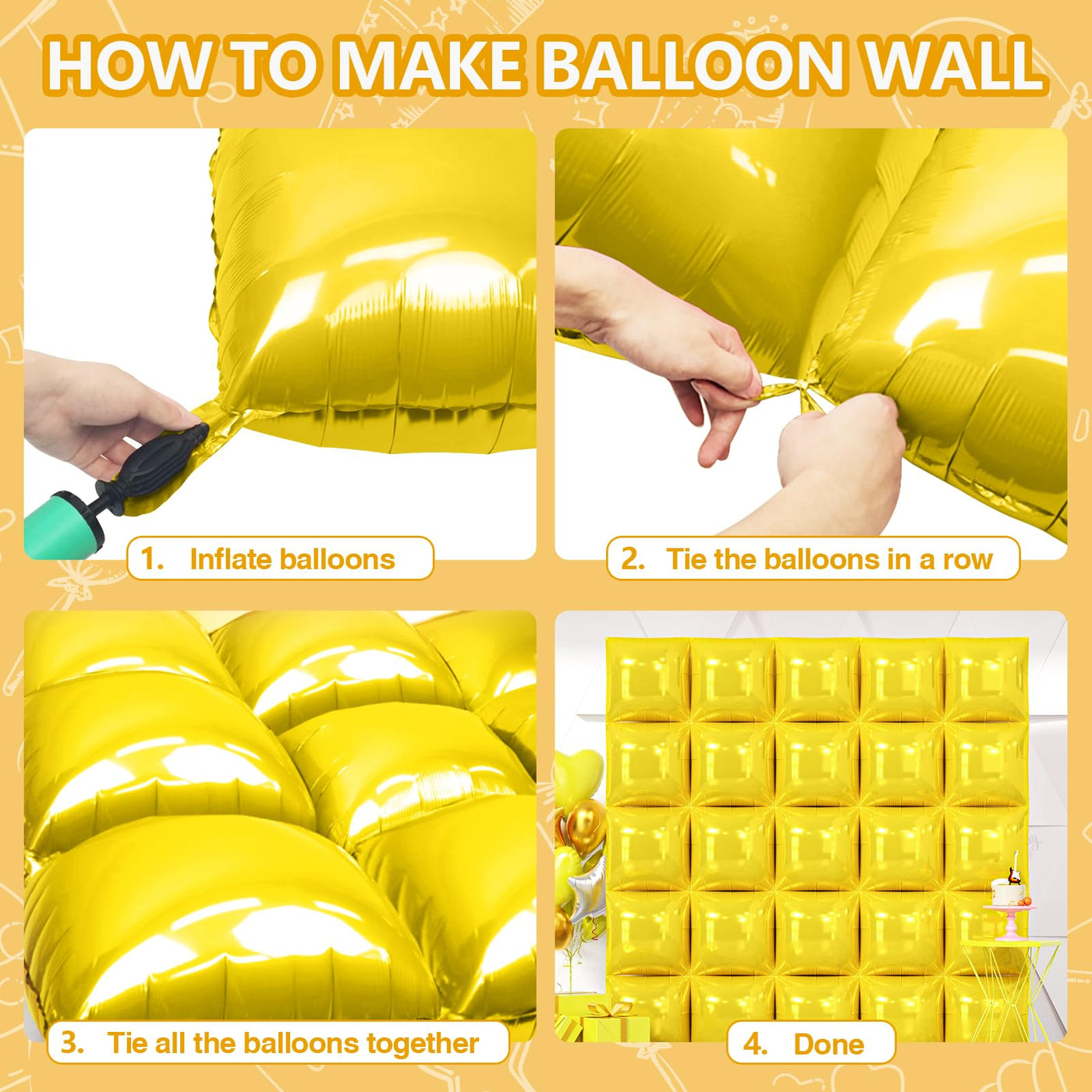 NISOCY 48PCS Green Square Foil Balloons Wall Backdrop Double Sided Green Balloons Tunnel Arch Kit for Baby Shower Birthday Anniversary Summer Party Decoration Backdrop Bliss