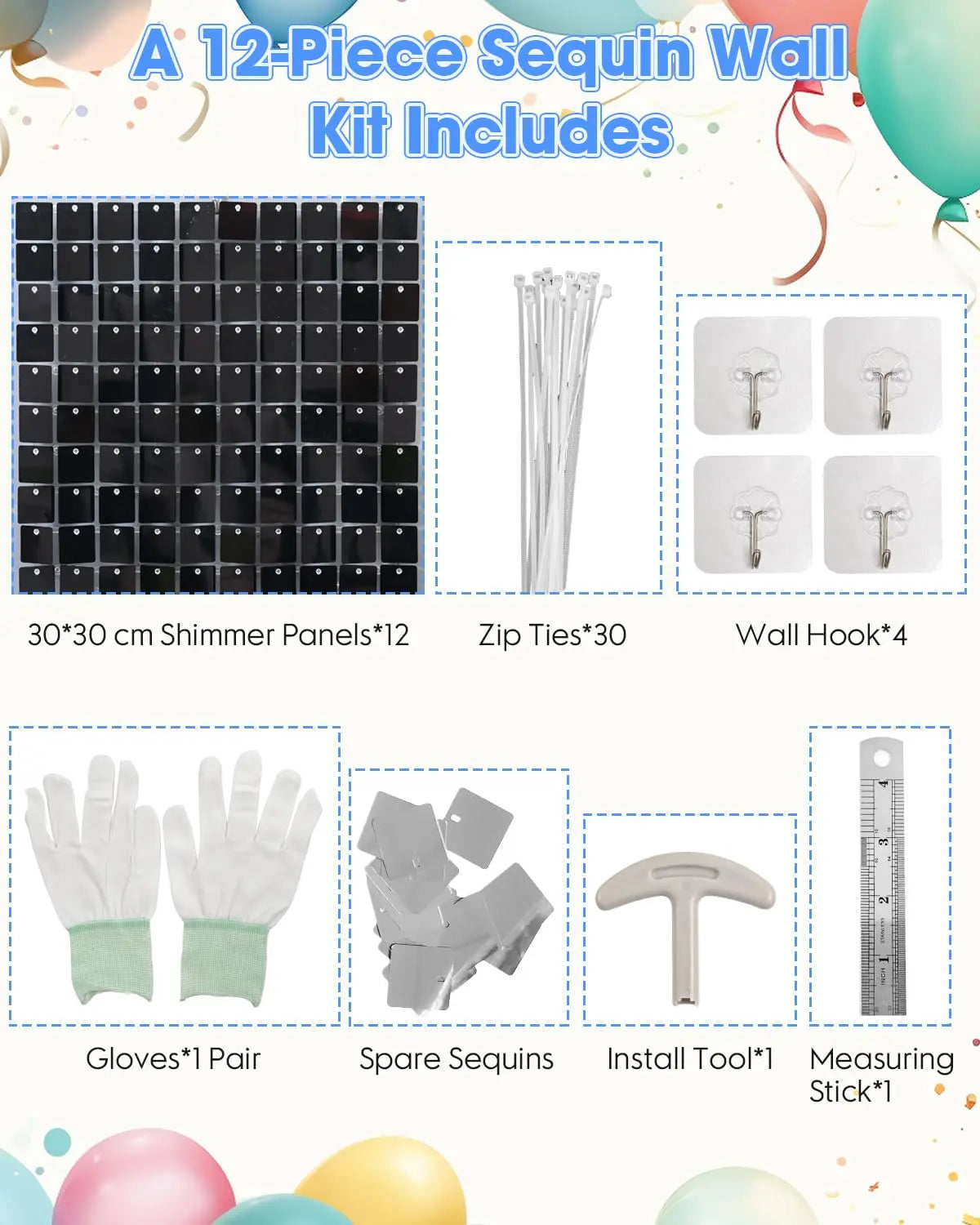 Pink Shimmer Wall Backdrop 24 Panels Cover 6 x 4 Ft, Photo Backdrops for Wedding,Anniversary,Birthday,Party Decoration Backdrop Bliss