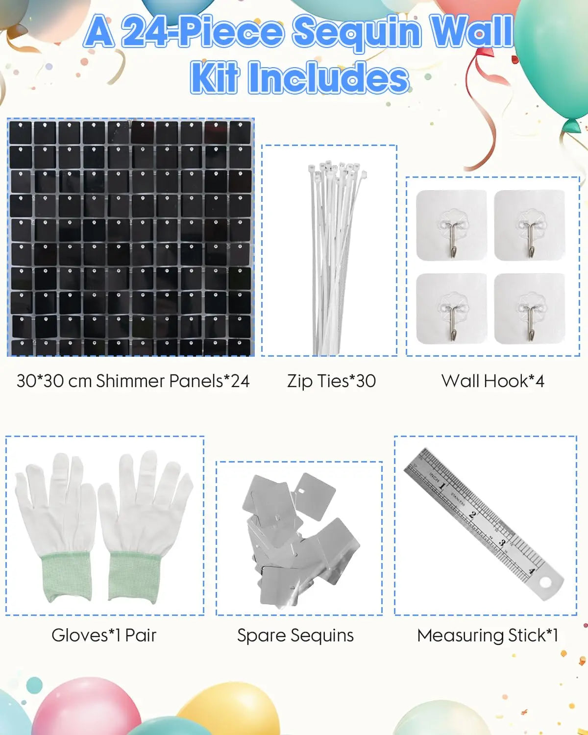 Pink Shimmer Wall Backdrop 24 Panels Cover 6 x 4 Ft, Photo Backdrops for Wedding,Anniversary,Birthday,Party Decoration Backdrop Bliss