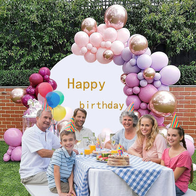 7.5FT Royal Blue Round Wedding Backdrop Cover,Circle Balloon Arch Backgound Stand Cover for Birthday Party Baby Shower Halloween Decoration (Royal Blue) - Backdrop Bliss7.5FT Royal Blue Round Wedding Backdrop Cover,Circle Balloon Arch Backgound Stand Cover for Birthday Party Baby Shower Halloween Decoration (Royal Blue)