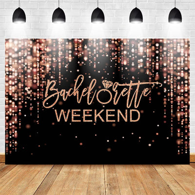 Mocsicka Bachelorette Weekend Backdrop Black Gold Bachelorette Party Photography Background Glitter Bokeh Bachelorette Party Decorations Cake Table Banner Photo Studio Props (10x6.5ft) - Backdrop BlissMocsicka Bachelorette Weekend Backdrop Black Gold Bachelorette Party Photography Background Glitter Bokeh Bachelorette Party Decorations Cake Table Banner Photo Studio Props (10x6.5ft)