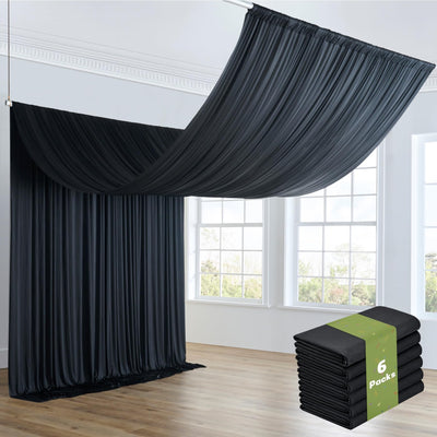 40FTx12FT White Wrinkle - Free Wedding Backdrop Curtain - Silky Washable White Polyester Drapes for Baby Showers, Birthday Parties, Photography, and Wedding Receptions - 8 Panels 5FTx12FT - Backdrop Bliss40FTx12FT White Wrinkle - Free Wedding Backdrop Curtain - Silky Washable White Polyester Drapes for Baby Showers, Birthday Parties, Photography, and Wedding Receptions - 8 Panels 5FTx12FT