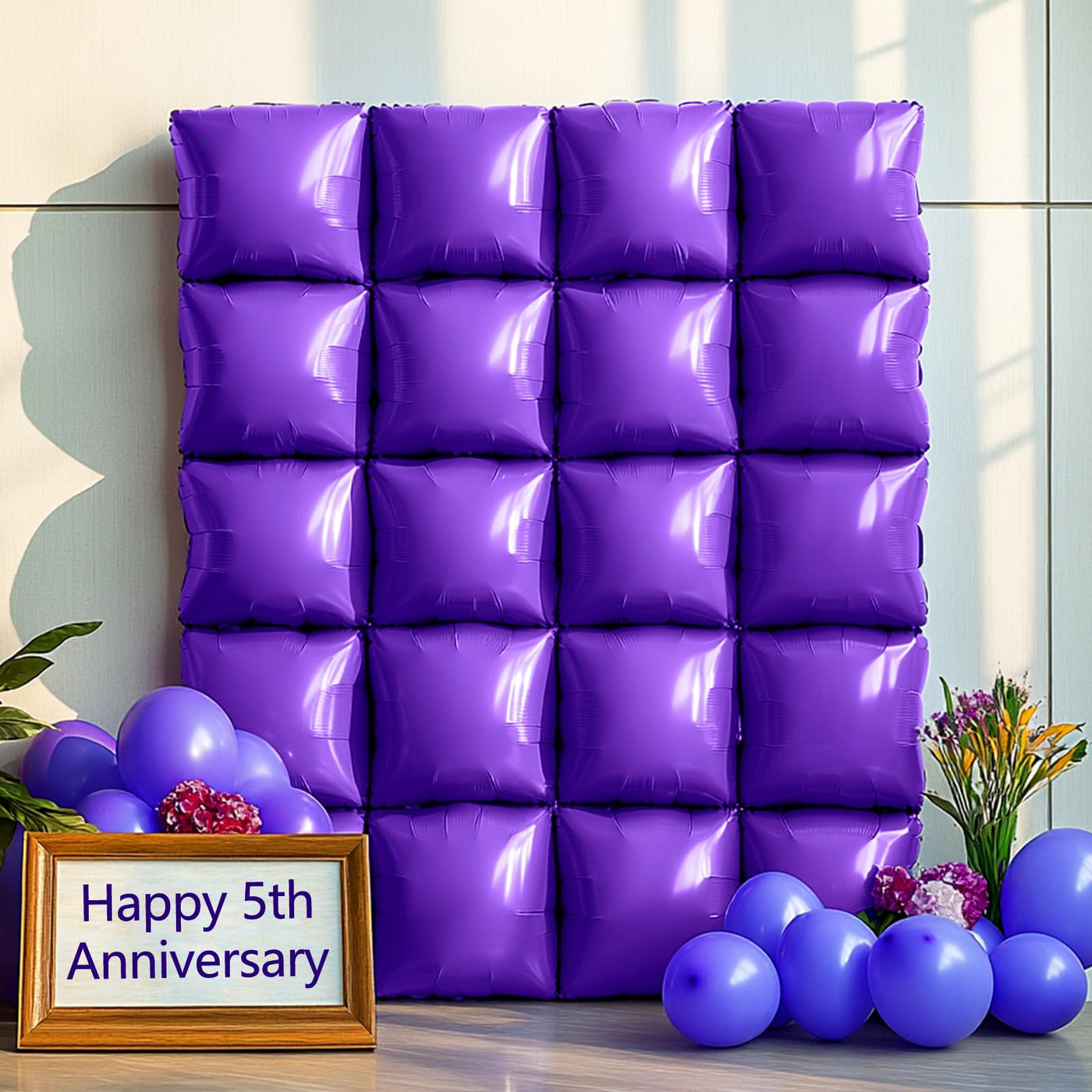 NISOCY 48PCS Green Square Foil Balloons Wall Backdrop Double Sided Green Balloons Tunnel Arch Kit for Baby Shower Birthday Anniversary Summer Party Decoration Backdrop Bliss