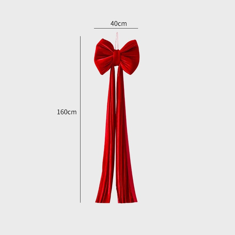Christmas Decoration Velvet Large Bow Decoration Backdrop Bliss