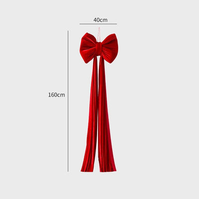 Christmas Decoration Velvet Large Bow Decoration Backdrop Bliss