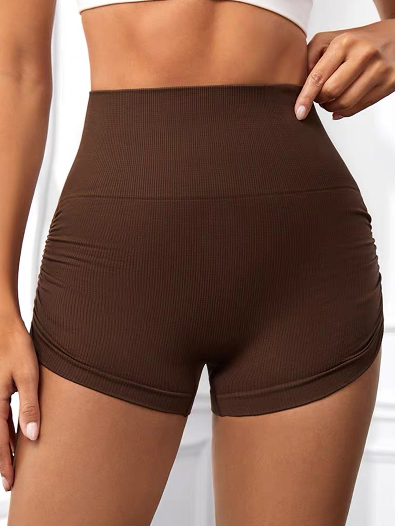 Workout Shorts For Women Scrunch Butt Lifting High Waisted Yoga Gym Seamless Booty Biker Shorts Backdrop Bliss