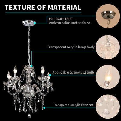 PAPAYA Modern Chrome Beaded Hanging Chandelier Shades (W8.7 x H13), Beads Pendant Shade with Acrylic Crystal, Ceiling Chandelier Beaded Lampshade for Wedding Party Event Home Decoration Backdrop Bliss
