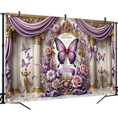 Happy Birthday Backdrop Banner Rose Gold Glitter Floral Photography Background for Women Girls Lady Wedding Baby Shower Birthday Supplies Photo Props Party Decorations Cake Table 6x4ft - Backdrop BlissHappy Birthday Backdrop Banner Rose Gold Glitter Floral Photography Background for Women Girls Lady Wedding Baby Shower Birthday Supplies Photo Props Party Decorations Cake Table 6x4ft