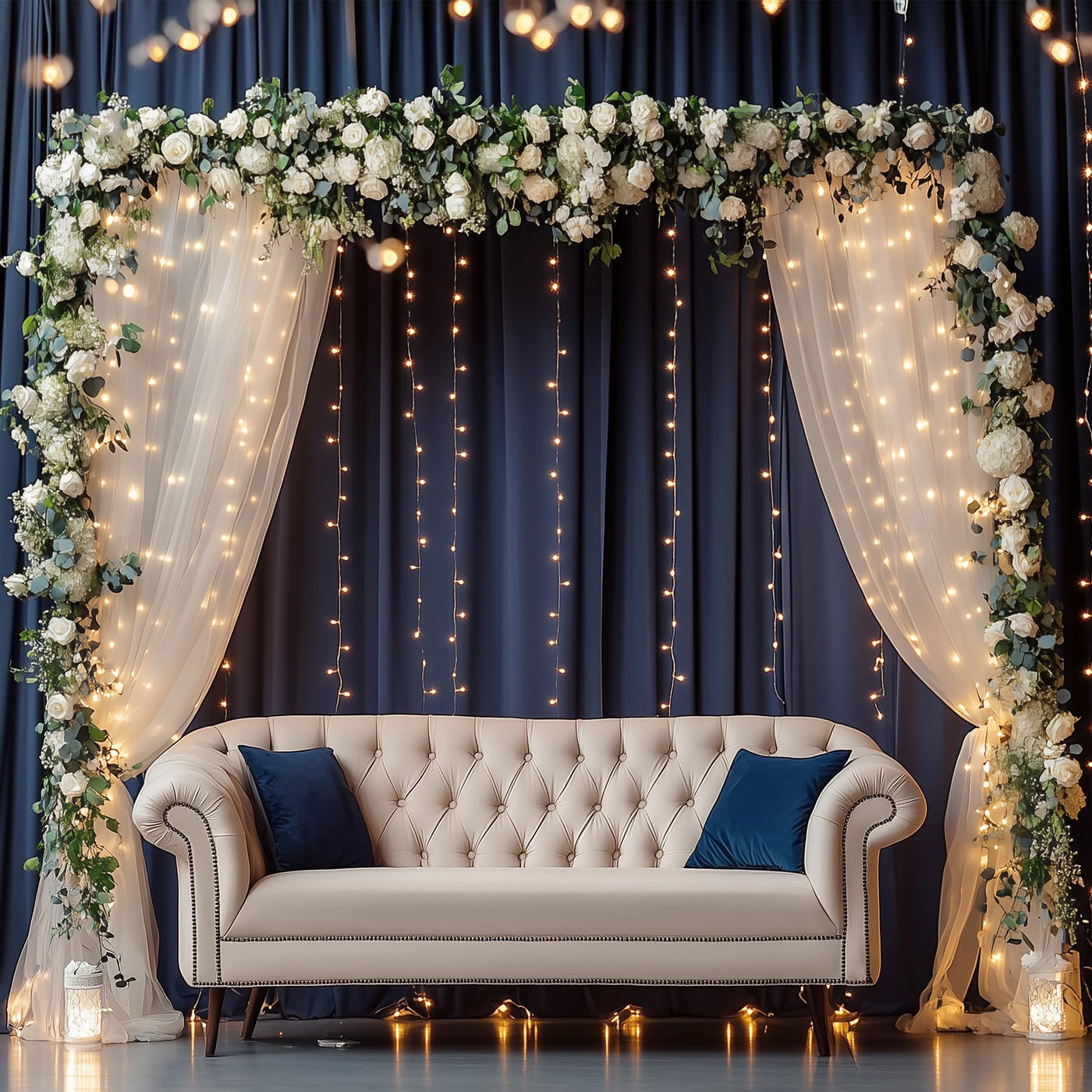 40FTx12FT White Wrinkle - Free Wedding Backdrop Curtain - Silky Washable White Polyester Drapes for Baby Showers, Birthday Parties, Photography, and Wedding Receptions - 8 Panels 5FTx12FT - Backdrop Bliss40FTx12FT White Wrinkle - Free Wedding Backdrop Curtain - Silky Washable White Polyester Drapes for Baby Showers, Birthday Parties, Photography, and Wedding Receptions - 8 Panels 5FTx12FT