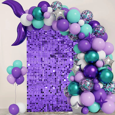 Pink Shimmer Wall Backdrop 24 Panels Cover 6 x 4 Ft, Photo Backdrops for Wedding,Anniversary,Birthday,Party Decoration Backdrop Bliss