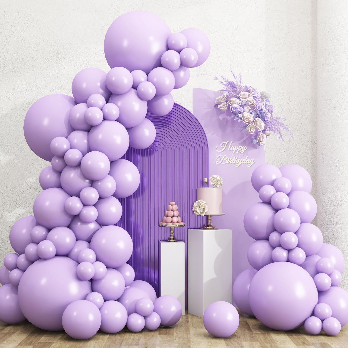 RUBFAC 135pcs Gold Balloons Different Sizes 18 12 10 5 Inch for Garland Arch, Latex Metallic Balloon for Birthday Graduation Party Wedding Decorations Backdrop Bliss