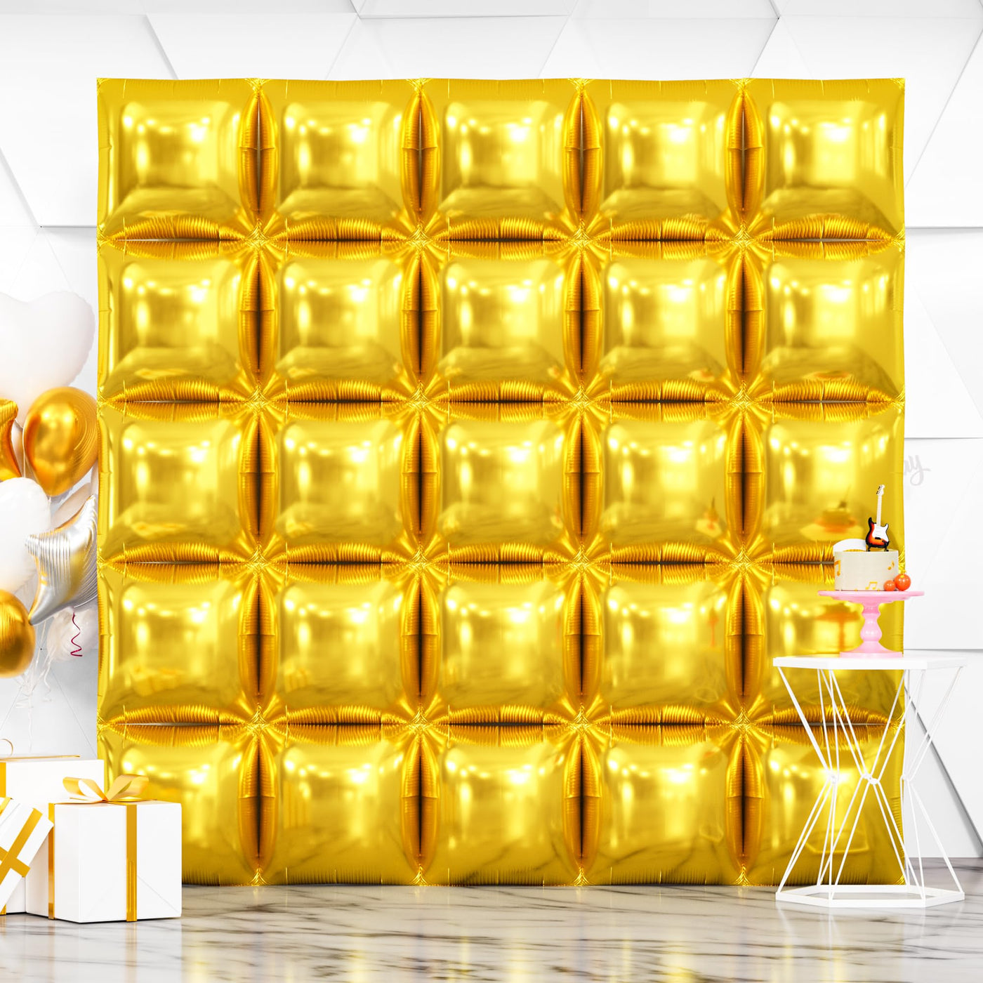 NISOCY 48PCS Green Square Foil Balloons Wall Backdrop Double Sided Green Balloons Tunnel Arch Kit for Baby Shower Birthday Anniversary Summer Party Decoration Backdrop Bliss