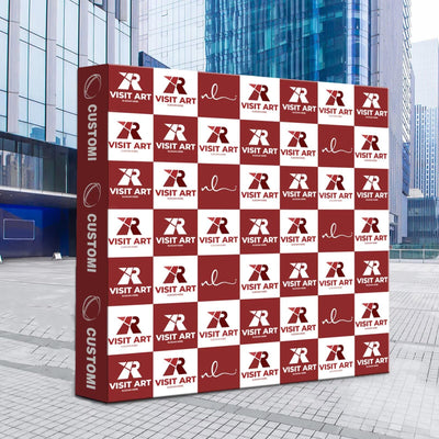 Custom Pop Up Display Trade Show Backdrop with Stand 7.5 x 7.5 FT Large Tension Fabric Backdrop Display Portable Tradeshow Booth Display Banner for Business,Campuses, Weddings, Corporate - Backdrop BlissCustom Pop Up Display Trade Show Backdrop with Stand 7.5 x 7.5 FT Large Tension Fabric Backdrop Display Portable Tradeshow Booth Display Banner for Business,Campuses, Weddings, Corporate