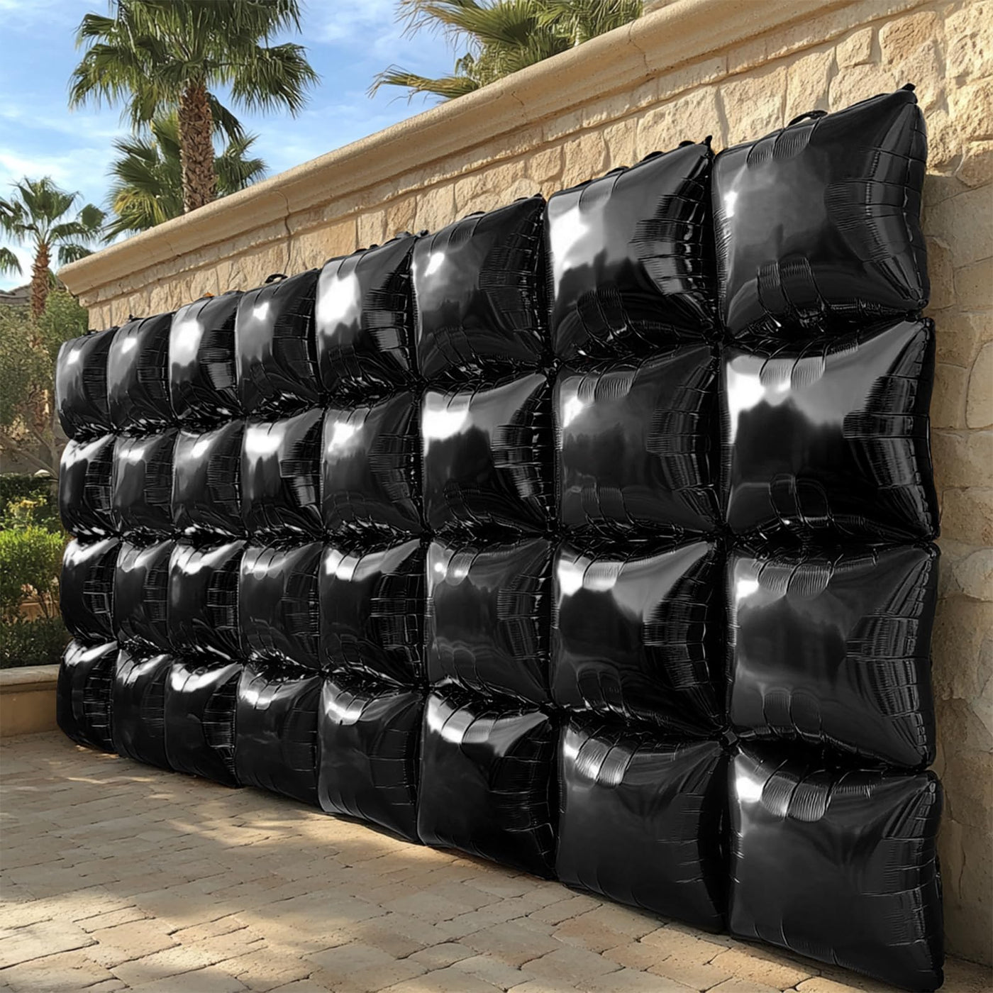 NISOCY 48PCS Green Square Foil Balloons Wall Backdrop Double Sided Green Balloons Tunnel Arch Kit for Baby Shower Birthday Anniversary Summer Party Decoration Backdrop Bliss