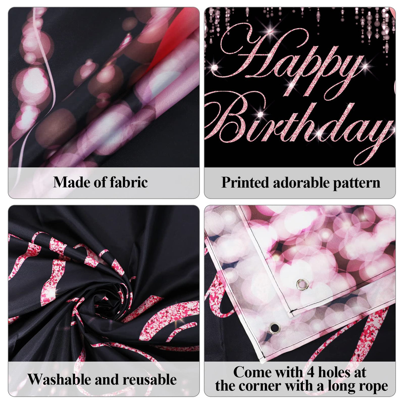 Black Gold Happy Birthday Banner Backdrop Large Yard Sign backgroud It's My Birthday Backdrop Baby Shower Party Indoor Outdoor Car Decoration Supplies for Men Women Boys Girls - Backdrop BlissBlack Gold Happy Birthday Banner Backdrop Large Yard Sign backgroud It's My Birthday Backdrop Baby Shower Party Indoor Outdoor Car Decoration Supplies for Men Women Boys Girls