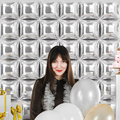 NISOCY 48PCS Green Square Foil Balloons Wall Backdrop Double Sided Green Balloons Tunnel Arch Kit for Baby Shower Birthday Anniversary Summer Party Decoration Backdrop Bliss