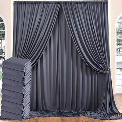 50 ft x 10 ft Wrinkle Free White Backdrop Curtain for Wedding Parties, Polyester Photo Backdrop Drapes for Baby Shower Birthday Party Backdrop Stand, Bulk Thick Background Curtains, 5x10FT 10 Panels - Backdrop Bliss50 ft x 10 ft Wrinkle Free White Backdrop Curtain for Wedding Parties, Polyester Photo Backdrop Drapes for Baby Shower Birthday Party Backdrop Stand, Bulk Thick Background Curtains, 5x10FT 10 Panels