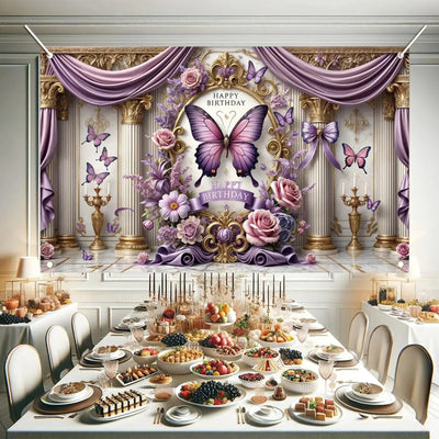 Happy Birthday Backdrop Banner Rose Gold Glitter Floral Photography Background for Women Girls Lady Wedding Baby Shower Birthday Supplies Photo Props Party Decorations Cake Table 6x4ft - Backdrop BlissHappy Birthday Backdrop Banner Rose Gold Glitter Floral Photography Background for Women Girls Lady Wedding Baby Shower Birthday Supplies Photo Props Party Decorations Cake Table 6x4ft