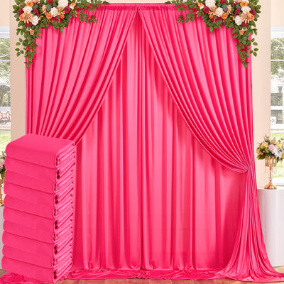 50 ft x 10 ft Wrinkle Free White Backdrop Curtain for Wedding Parties, Polyester Photo Backdrop Drapes for Baby Shower Birthday Party Backdrop Stand, Bulk Thick Background Curtains, 5x10FT 10 Panels - Backdrop Bliss50 ft x 10 ft Wrinkle Free White Backdrop Curtain for Wedding Parties, Polyester Photo Backdrop Drapes for Baby Shower Birthday Party Backdrop Stand, Bulk Thick Background Curtains, 5x10FT 10 Panels