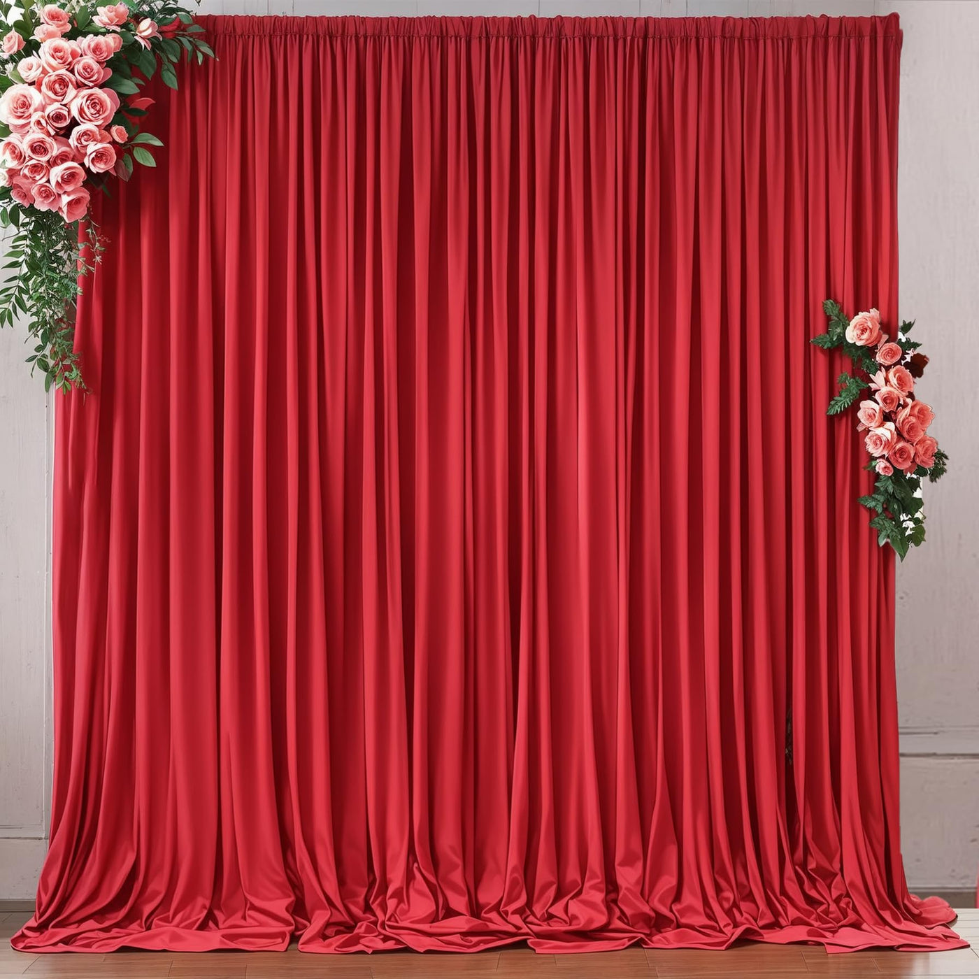 50 ft x 10 ft Wrinkle Free White Backdrop Curtain for Wedding Parties, Polyester Photo Backdrop Drapes for Baby Shower Birthday Party Backdrop Stand, Bulk Thick Background Curtains, 5x10FT 10 Panels - Backdrop Bliss50 ft x 10 ft Wrinkle Free White Backdrop Curtain for Wedding Parties, Polyester Photo Backdrop Drapes for Baby Shower Birthday Party Backdrop Stand, Bulk Thick Background Curtains, 5x10FT 10 Panels