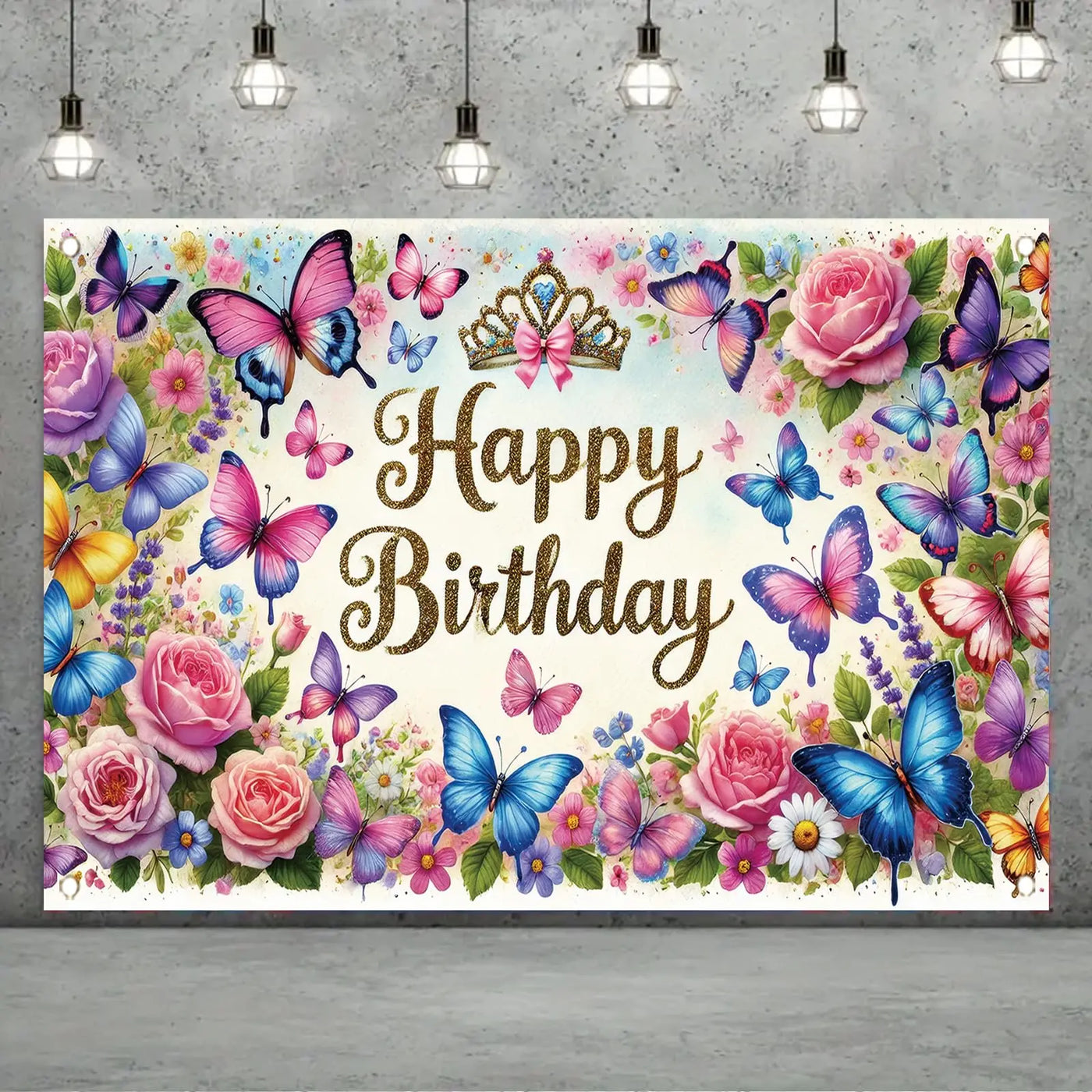 Happy Birthday Backdrop Banner Rose Gold Glitter Floral Photography Background for Women Girls Lady Wedding Baby Shower Birthday Supplies Photo Props Party Decorations Cake Table 6x4ft - Backdrop BlissHappy Birthday Backdrop Banner Rose Gold Glitter Floral Photography Background for Women Girls Lady Wedding Baby Shower Birthday Supplies Photo Props Party Decorations Cake Table 6x4ft