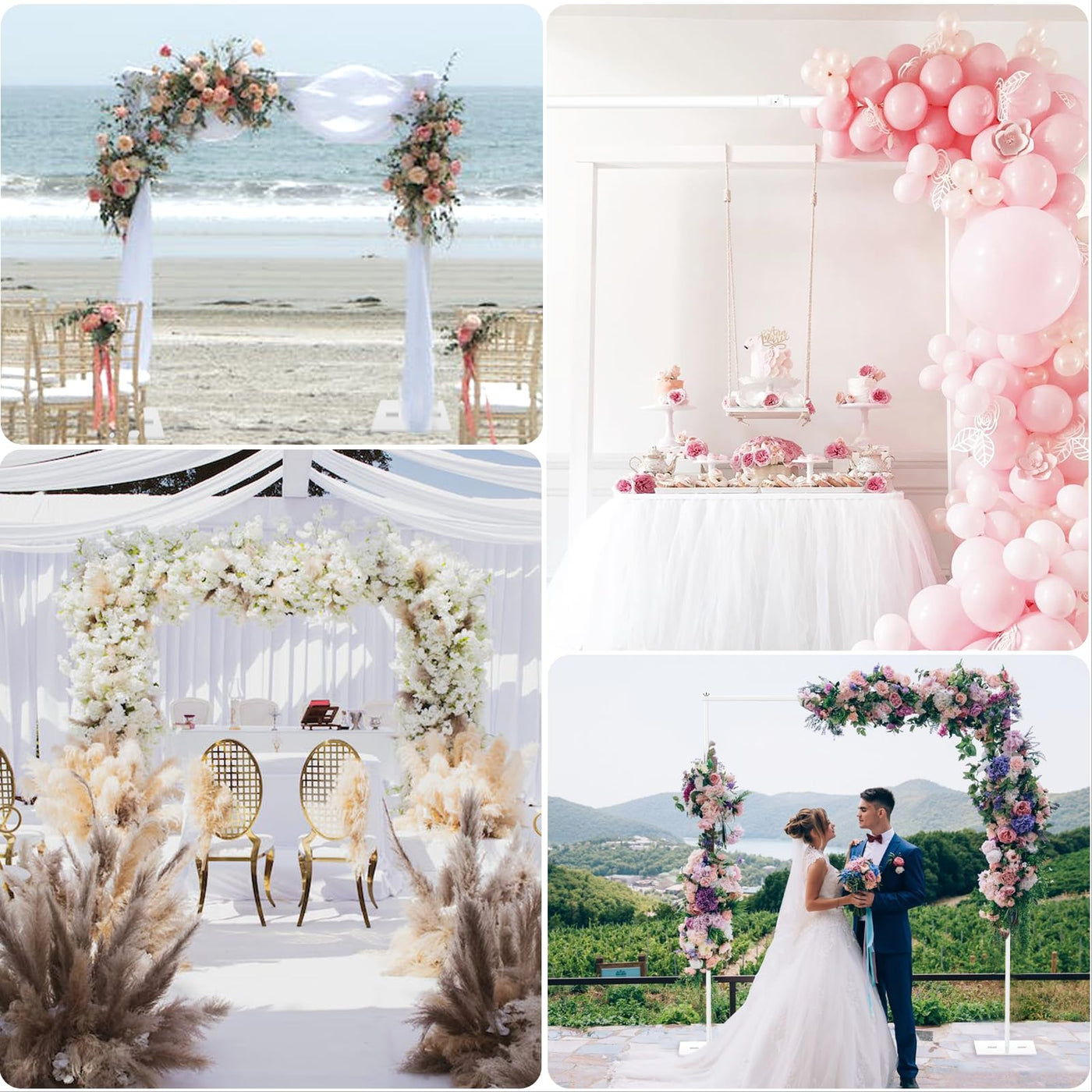 EMART Backdrop Stand, 6.5x10 ft Adjustable Photo Background Pipe and Drape Photography Kit with Heavy Duty Metal Flat Base for Parties, Wedding, Video Studio, Birthday - Black - Backdrop BlissEMART Backdrop Stand, 6.5x10 ft Adjustable Photo Background Pipe and Drape Photography Kit with Heavy Duty Metal Flat Base for Parties, Wedding, Video Studio, Birthday - Black