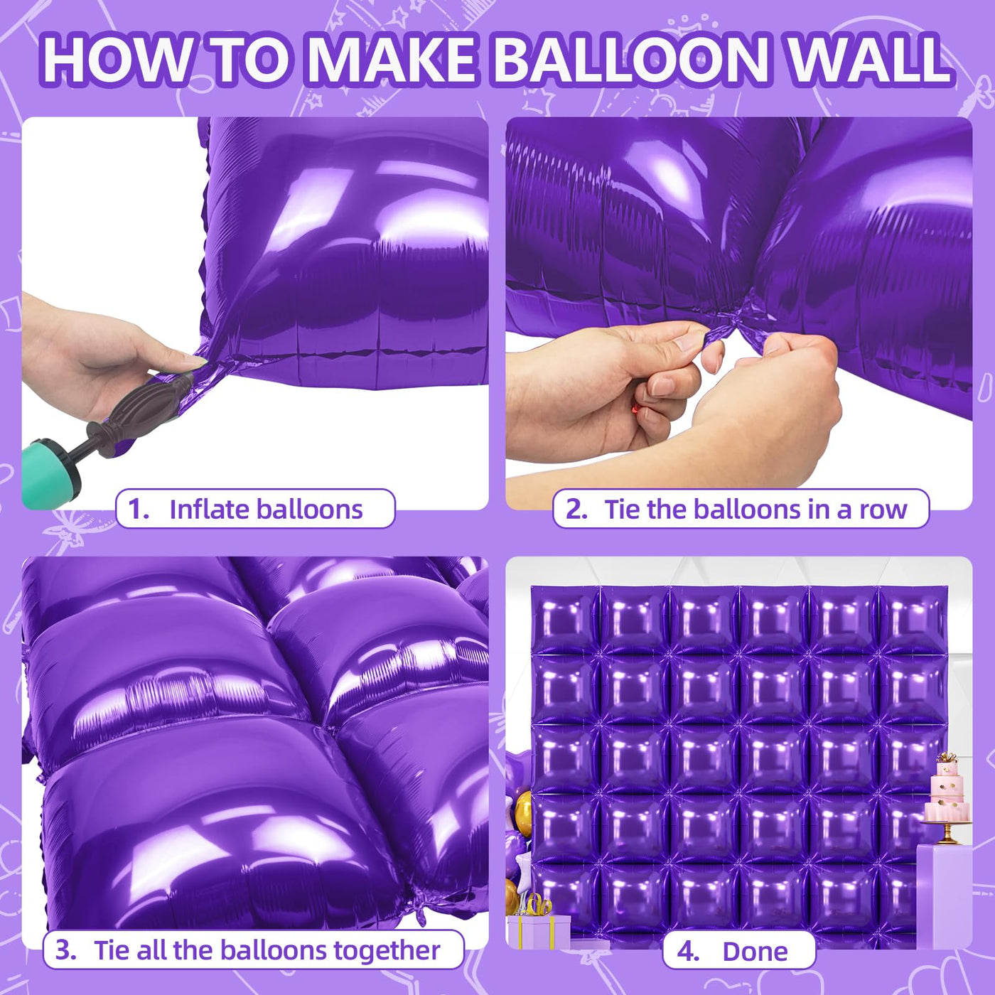 NISOCY 48PCS Green Square Foil Balloons Wall Backdrop Double Sided Green Balloons Tunnel Arch Kit for Baby Shower Birthday Anniversary Summer Party Decoration Backdrop Bliss