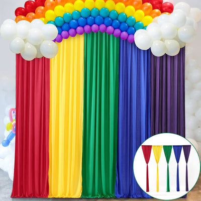 Rainbow Backdrop Curtains 10×7ft Bright Colorful Backdrop Covers for Unicorn Party Baby Shower Photo Booth Birthday Stage Home Events Decor 5 Panels - Backdrop BlissRainbow Backdrop Curtains 10×7ft Bright Colorful Backdrop Covers for Unicorn Party Baby Shower Photo Booth Birthday Stage Home Events Decor 5 Panels