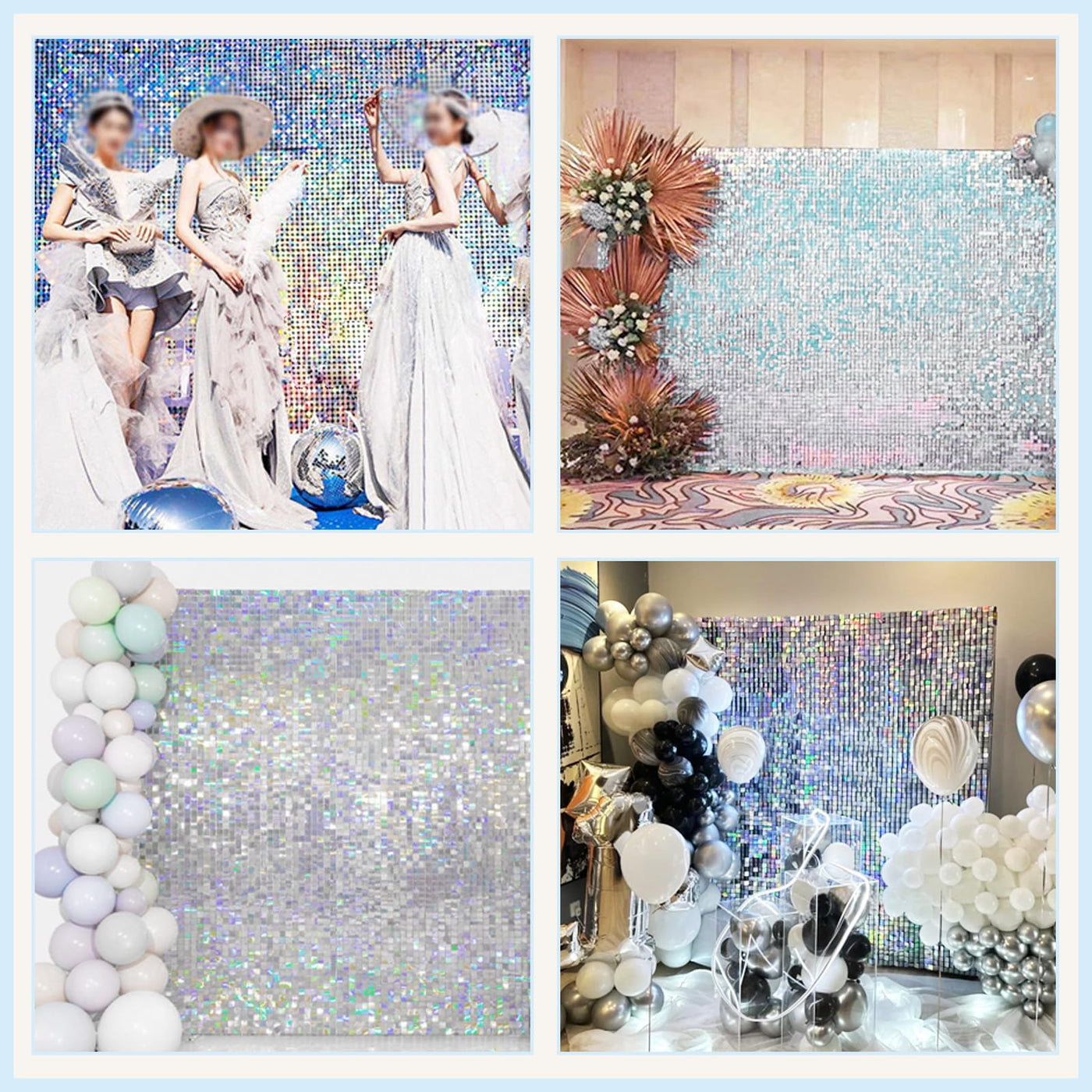 24 Pcs Champagne Gold Shimmer Wall Backdrop Panels - 4 FT x 6 FT Square Sequin Shimmer Backdrop Panels, Photo Backdrops for Birthday, Anniversary, Wedding, Graduation & Bachelorette Party Decoration - Backdrop Bliss24 Pcs Champagne Gold Shimmer Wall Backdrop Panels - 4 FT x 6 FT Square Sequin Shimmer Backdrop Panels, Photo Backdrops for Birthday, Anniversary, Wedding, Graduation & Bachelorette Party Decoration