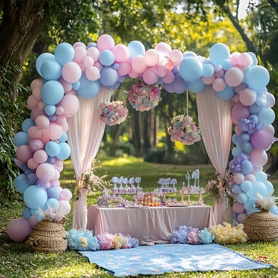 RUBFAC 135pcs Gold Balloons Different Sizes 18 12 10 5 Inch for Garland Arch, Latex Metallic Balloon for Birthday Graduation Party Wedding Decorations Backdrop Bliss