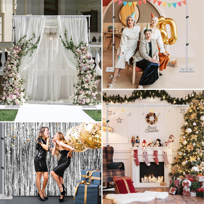 EMART Backdrop Stand, 6.5x10 ft Adjustable Photo Background Pipe and Drape Photography Kit with Heavy Duty Metal Flat Base for Parties, Wedding, Video Studio, Birthday - Black - Backdrop BlissEMART Backdrop Stand, 6.5x10 ft Adjustable Photo Background Pipe and Drape Photography Kit with Heavy Duty Metal Flat Base for Parties, Wedding, Video Studio, Birthday - Black